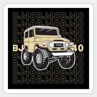 BJ40 Stacked Tan Sticker